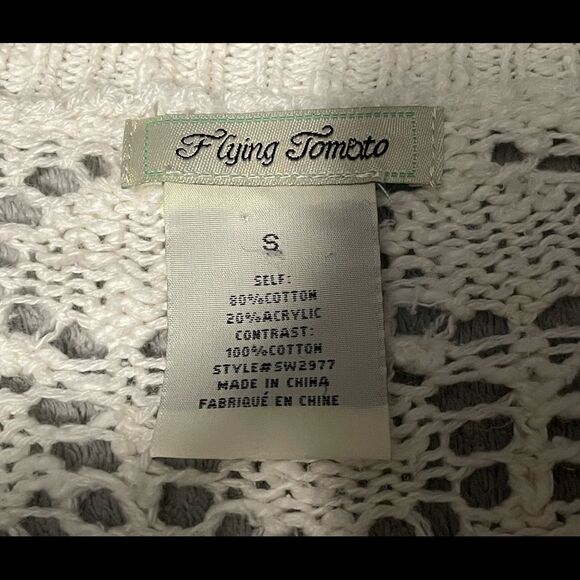 FLYING Tomato scoop neck knit cardigan size small. Ivory colour. Good condition. - Picture 3 of 3
